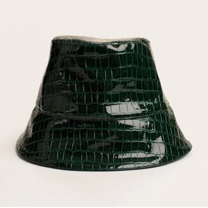 Eugenia Kim Emerald Green Crocodile Bucket Hat